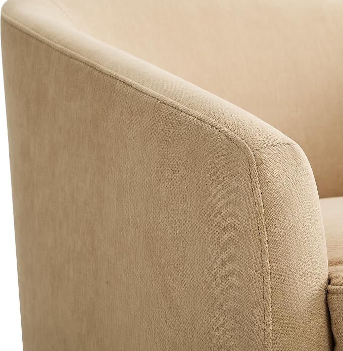 Swivel Barrel Accent Chair, Round Chenille Fabric Living Room Arm Chairs - Image 8