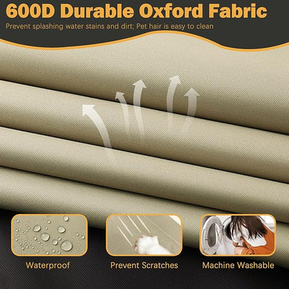 Sqodok Patio Cushion Cover 22x20 inch, Outdoor Seat Cushion Slip Cover - Image 4