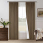 Dutch Cocoa Pinch Pleated 100% Blackout Linen Curtains 84 Inch Length 40x84 | by Twodrapes