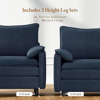 Vesgantti 40" Single Seat Sofa, Comfy Cloud Couch Deep Seat Upholstered Couch - Image 3