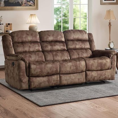 EBELLO Reclining Sofa for Living Room, Extra Wide Modern Overstuffed 3 Seat by EBELLO