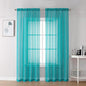 Chyhomenyc Turquoise Sheer Curtains 72 Inch Length 2 Panels, Light Filtering by Chyhomenyc