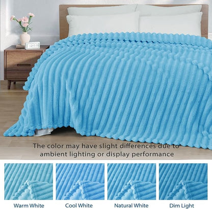 Exclusivo Mezcla Striped King Size Fleece Blanket - Image 3