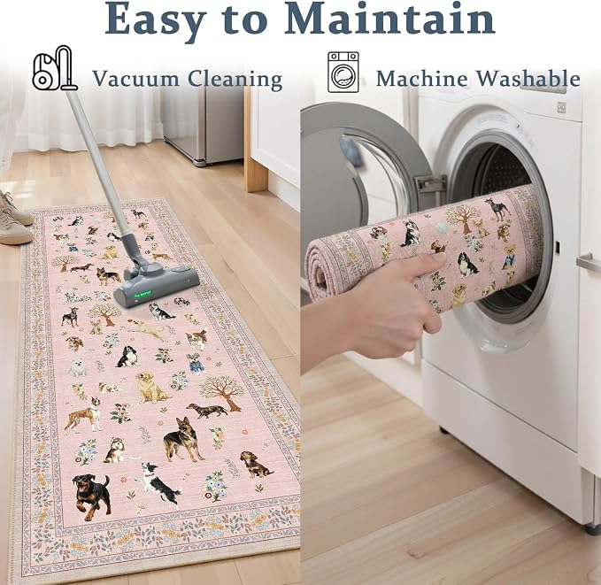 Pink Entry Rug 24x17inch Small Door Mat Runner - Image 5