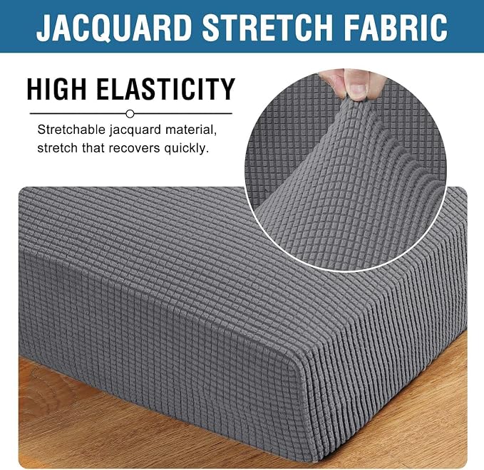 H.VERSAILTEX Super Stretch Individual Seat Sofa Covers Couch Cushion Covers - Image 4