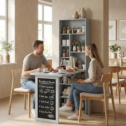 HOMCOM Fold-Out Convertible Writing Table, Computer Desk - Image 9