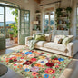 Floral Area Rugs 5x7 for Bedroom Livingroom Green Non-Slip | Ultra-Thin Soft by WelcometoBabovid