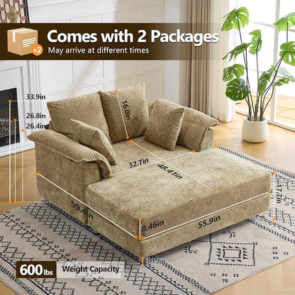 VINGLI Modern Floating Chaise Lounge Chair - Image 2