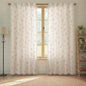 Boho Floral Light Filtering Curtains 90 Inch 2 Panels Linen Texture | Farmhouse by Unknown