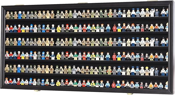 DisplayGifts Toy Minifigures Miniatures Display Case Frame Wall Cabinet Stand by Display+Accessories