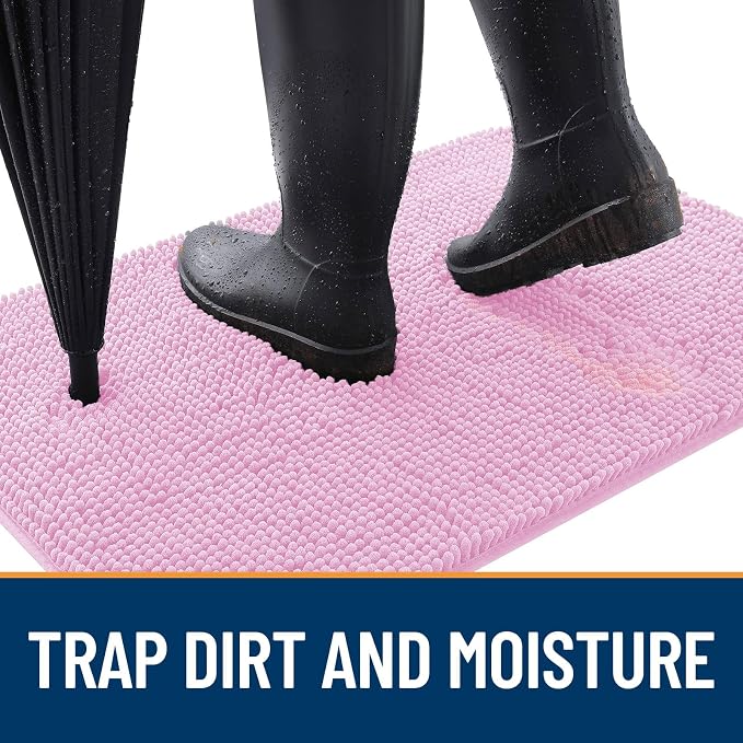 OLANLY Dog Door Mat for Muddy Paws 70x32, Super Absorbent Chenille Mud Mat | - Image 2