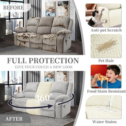 100% Waterproof Sectional Recliner Couch Covers - Image 6