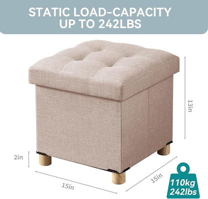 BRIAN & DANY Ottoman with Storage, Small Storage Ottoman - Image 2
