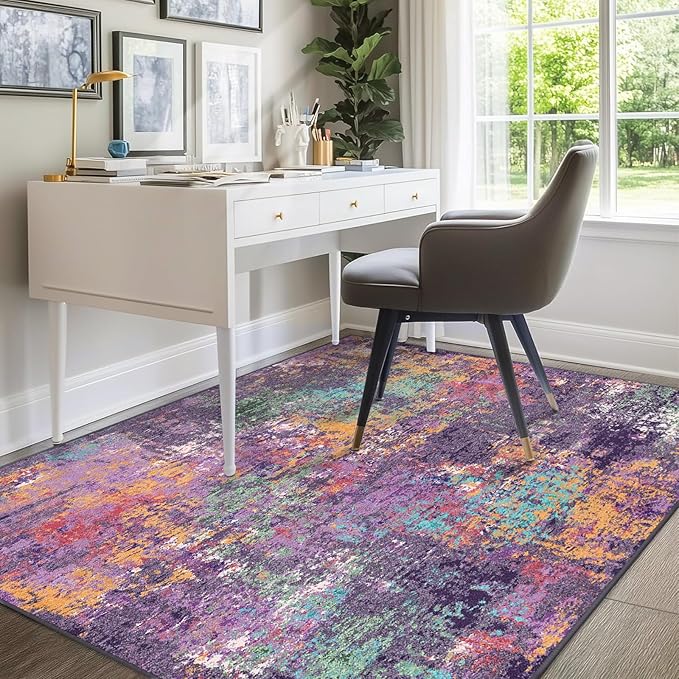 RELEANY Washable 8'x10' Abstract Area Rug - Image 8
