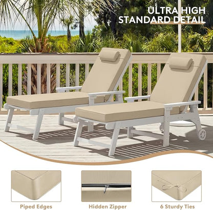 Chaise Lounge Cushion for Outdoor Furniture, Waterproof, Fade-Resistant and - Image 10