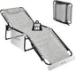 GYMAX Lounge Chair for Outside, 440lbs 27” Oversize Folding Beach Tanning by GYMAX