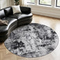 Rugflix Round Area Rugs 6Ft for Living Room, Washable Black Grey Circle Rug | by RugflixAreaRugs