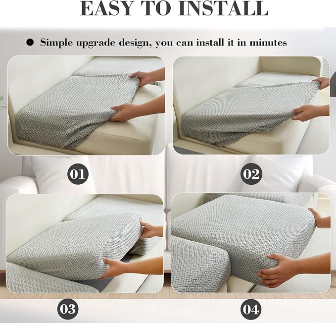 Couch Covers for 3 Cushion Sofa Pet Friendly Couch Cushion Covers Universal - Image 7