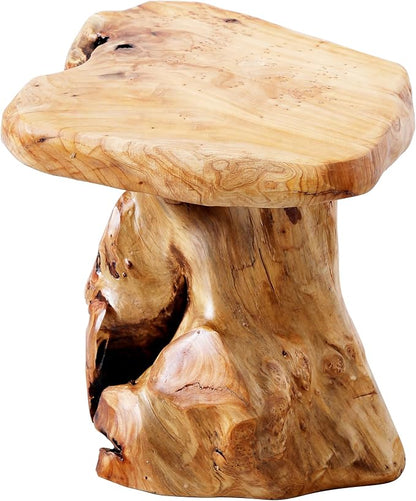 13.8" Cedar Stump Stool, Natural Wooden Side Table, Plant Stool, Live Edge by Apeacefulmomentbeginshere