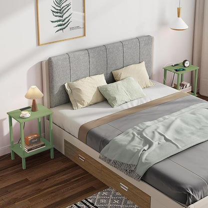 TUTOTAK End Table with Charging Station, Small Side Table with Outlets - Image 7