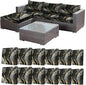 CALBODE 12 Pcs Stretch Outdoor Seat Cushion Covers, Indoor/Outdoor Couch Cover by CALBODE