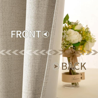 MIULEE 100% Blackout Linen Curtains - Image 6
