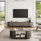 Coffee Table and TV Stand Set of 2, 76.4'' Modern TV Console，Entertainment by ukaocai