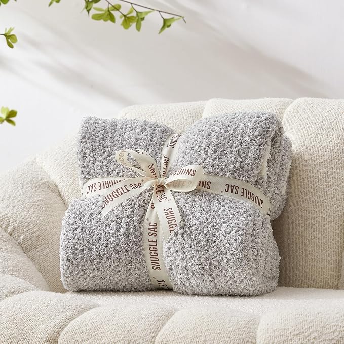 Snuggle Sac Heather Grey Throw XL Blanket - Image 4