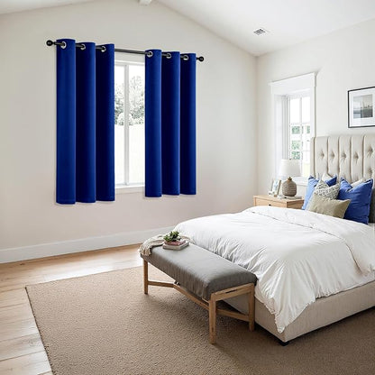 MIULEE Blackout Curtains for Bedroom 2 Panels 40 x 45 Inch Long Royal Blue | - Image 6