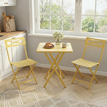 GarveeLife 3 Piece Outdoor Bistro Set, All Metal Patio Table and Chairs Set - Image 7