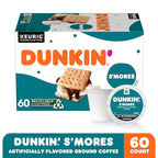 Dunkin’ Medium Roast S’mores Flavored Coffee, 60 Keurig K-Cup Pods