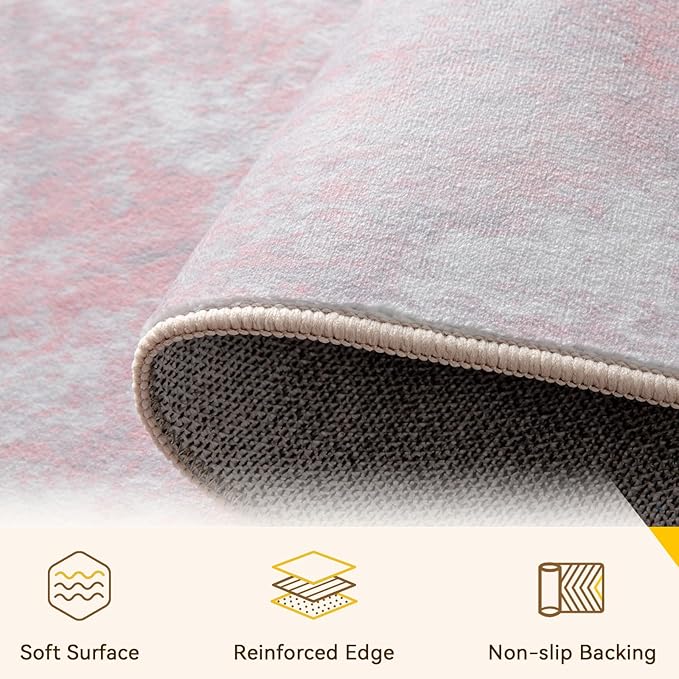 RELEANY Washable Round 4ft Area Rug - Image 3