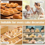 Cake Decorating Machine, Tabletop Cake Frosting Machine, Cream Smooth Coating Decoration Machine with LCD Display Type for 4-12inch Cakes for Cake Shops, Dessert Shops, Households