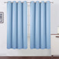 Sky Blue Thermal Blackout Curtains/52 x 72 Inch/Set of 2 Panels Room Darkening by Lemomo