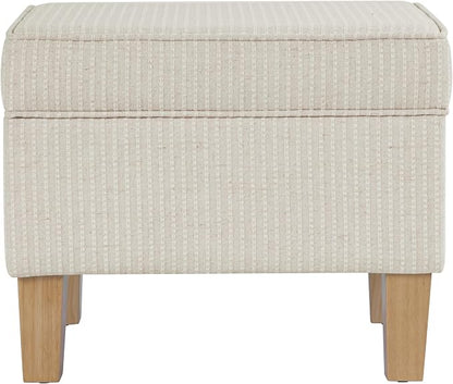 HomePop Home Decor | Upholstered Modern Rectangular Storage Ottoman | Hinged by HomePop
