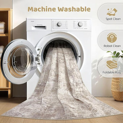 LOONGRUG 10x12 Area Rug Washable Large Neutral Modern Living Room Rug | - Image 2