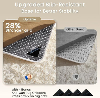 Ophanie 7x9 Area Rugs, Upgrade Non-Slip Fluffy Soft Rugs - Image 4