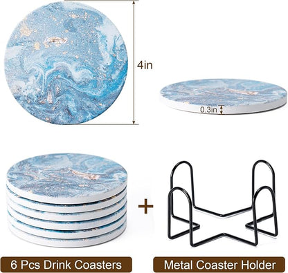 Hoewina 6Pcs Drink Coasters - Image 2