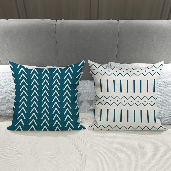 YCOLL Pillow Covers 20x20 Set of 4, Modern Sofa Throw Pillow Cover, Decorative - Image 4