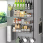 Magnetic Spice Rack for Refrigerator, 7 Pack 100% Metal Strong Magnet Shelves by DTUQYX