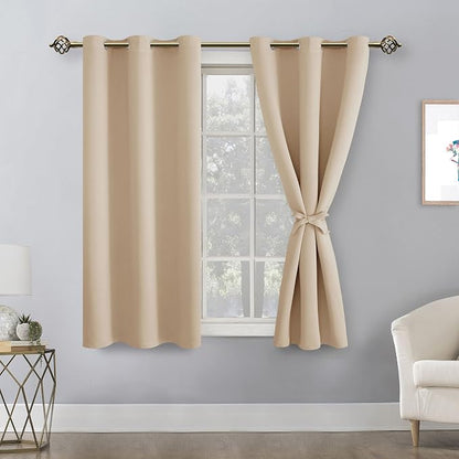 Short Blackout Curtains for Bedroom, 42 x 45 Inch, 2 Panels | Thermal Insulated - Image 8