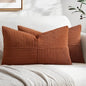 MIULEE Fall Rust Decorative Lumbar Throw Pillow Covers 14x22 Inch 2 Pack | Boho by MIULEE