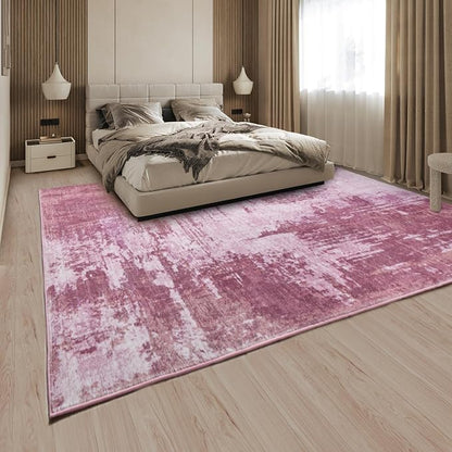Entryway Rug 3x5 Pink Bedroom Area Rug Washable Non Slip Abstract Boho Rugs - Image 4