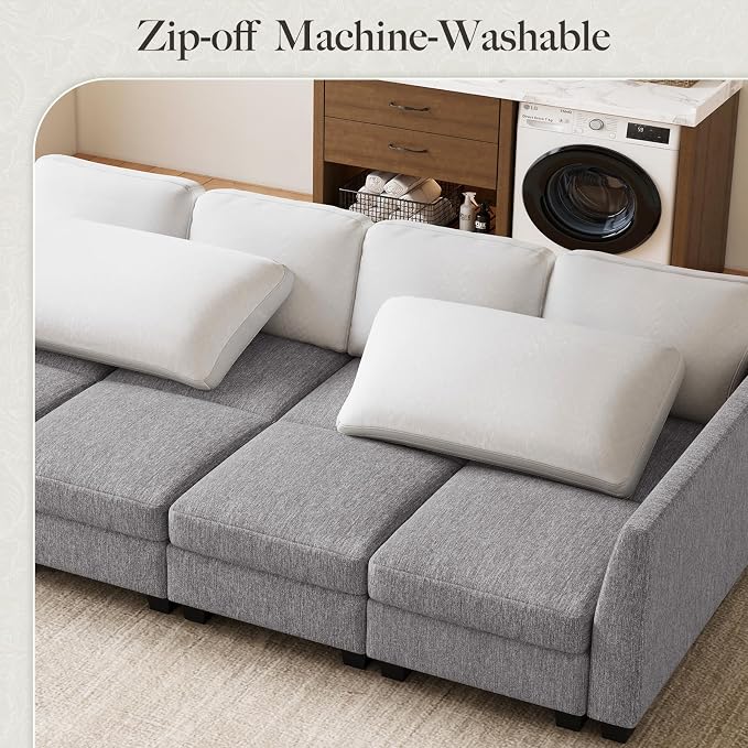 Belffin 86.2" Sectional Sleeper Sofa Bed - Image 4