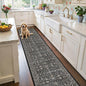 Grey Hallway Runner Rug 2x8 for Kitchen Bathroom | Non Slip;Machine Washable; by WelcometoBabovid
