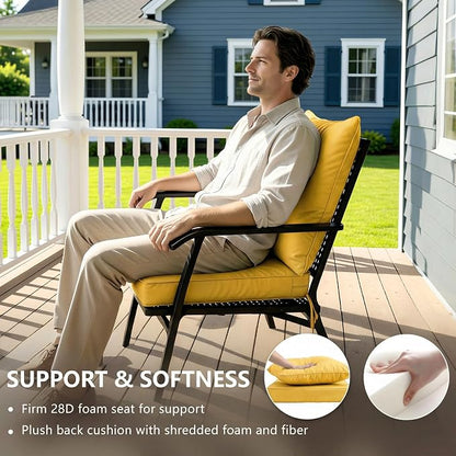 24x24 Inch Outdoor Chair Cushions Set of 2, Patio Furniture Cushions - Image 4