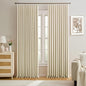 Cream Beige Curtains 72 inch Wide x 108 inch Long 2 Panels by KEQIAOSUOCAI