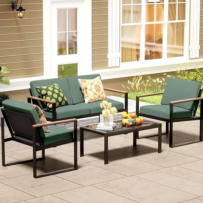 8Pcs Patio Cushion Covers, Outdoor Stretch Cushion Covers, Washable | Stretch - Image 7