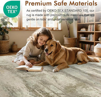 5x7 Ft Abstract Area Rugs for Living Room, Soft Non-Slip Modern Washable Rugs - Image 5