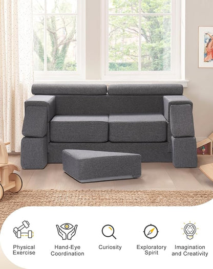 ROBUD Kids Couch, DIY-Style & Washable Toddler Sofa - Image 6